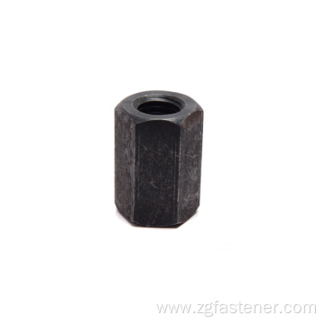 Long hexagon connection nuts black oxide